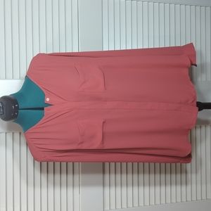 Loft Peach Button down blouse